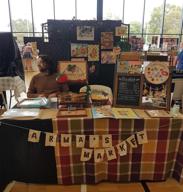 Adelaide Artcade 2023 tabling as Arma's Market