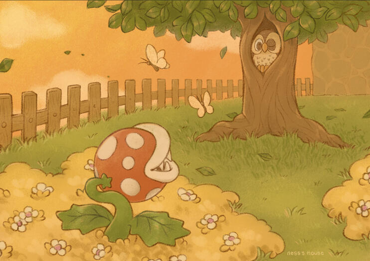 Whomp's Garden [SM64] A4 print