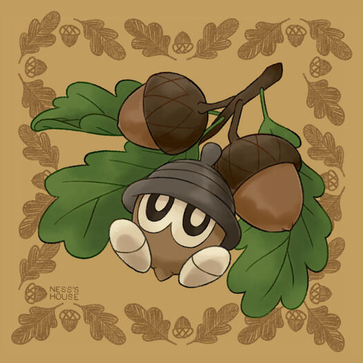 Seedot [Pokemon] 14x14 square print