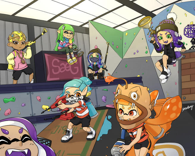 Team SaeG [Splatoon] My old teammates! Older piece, posted under sunseedberry